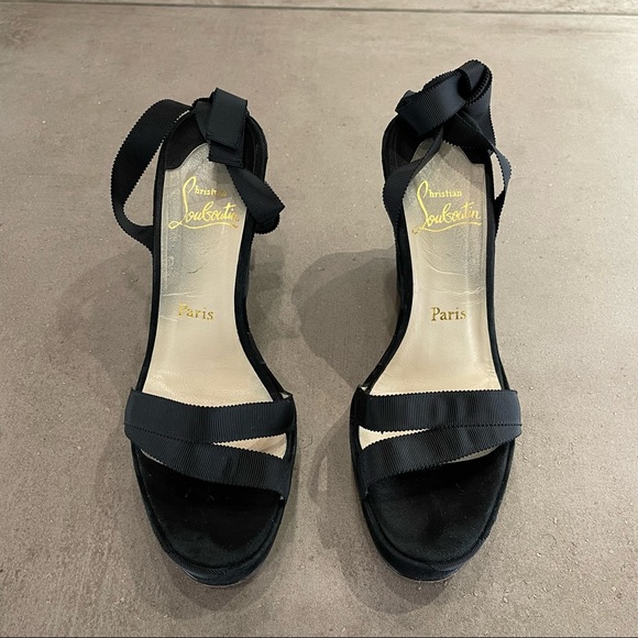 Christian Louboutin black wedges - Picture 3 of 6